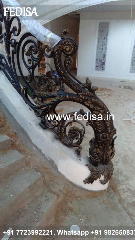Luxury Round Stair Railing Design Round Stair Railing Design Boundary Wall Steel Railing Design