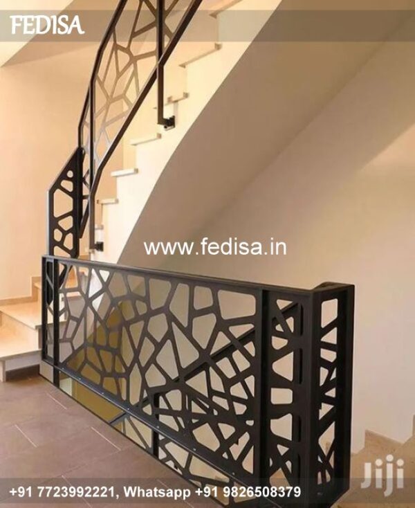 Classic Stair Tower Design Curved Staircase Structural Design Collapsible Grill Design
