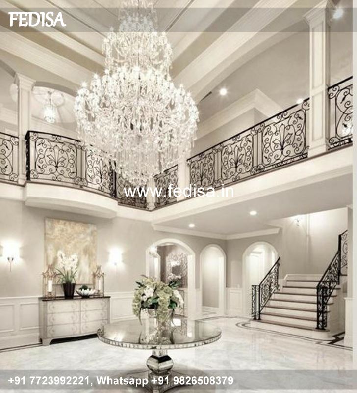 Classic Modern Hand Railing Under Stair Case Design Curved Grill Design