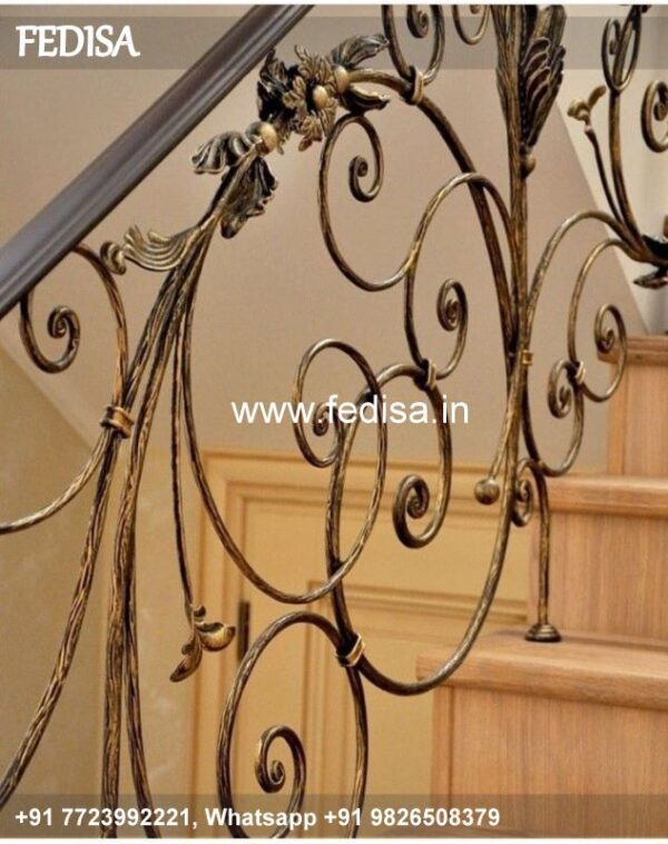 Luxury Modern Black Stair Railing Stainless Steel Stairs Grill Design Darwaja Grill Design