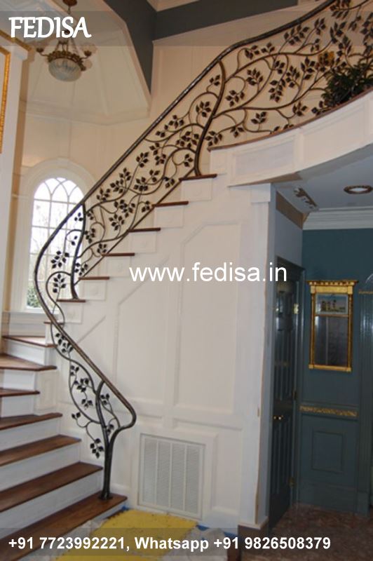 Luxury Staircase Area Design Staircase Side Glass Design Entrance Grill Door Design