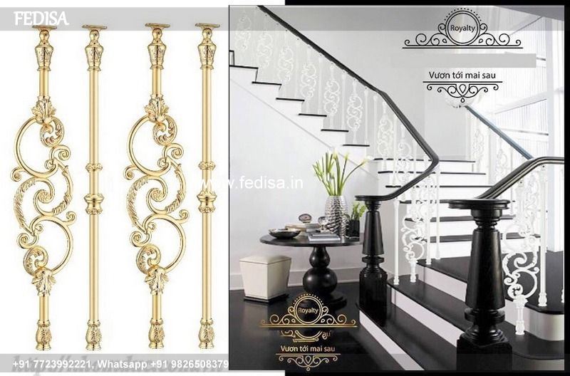 Luxury Outside Entrance Stairs Design Ceiling Design For Staircase Fancy Iron Grill Design