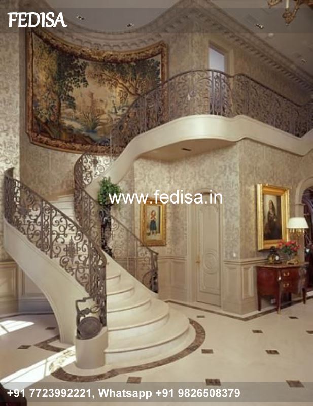 Classic Entrance Stairs Design Glass Window Design For Stairs Front Gate Railing Design