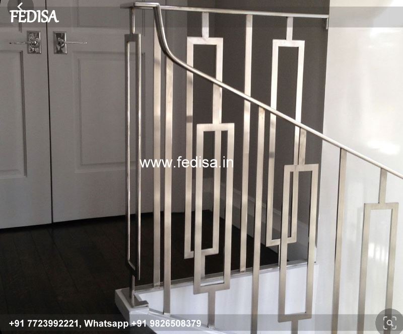 Classic Stair Tower Design Staircase Stainless Steel Design Front Railing Design Brick