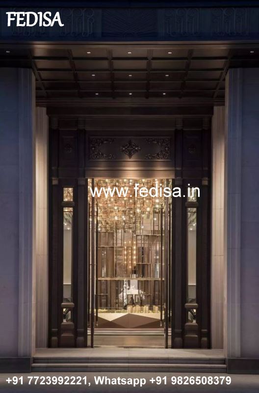 Luxury Front Entrance Stairway Open Stairs In House Grill Panel Design