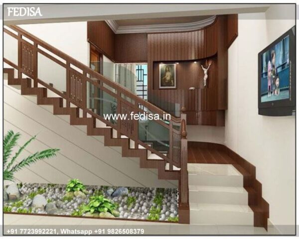 Classic Staircase Window Glass Design Central Beam Staircase Design Grill Square Design