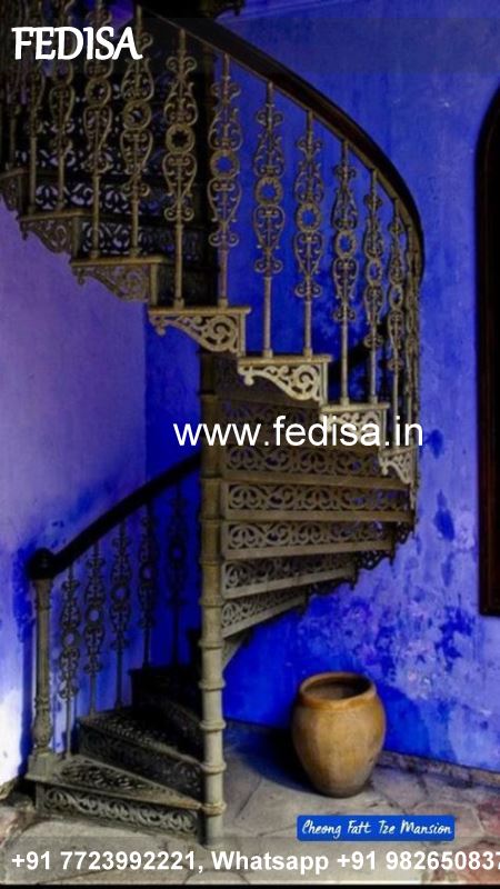 Luxury Modern Stairs Railing Designs In Steel Round Staircase Railing Design Ground Floor Window Grill Design