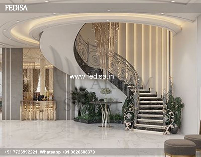 Classic Stairs Stone Design Apartment Building Staircase Design Half Round Door Grill Design