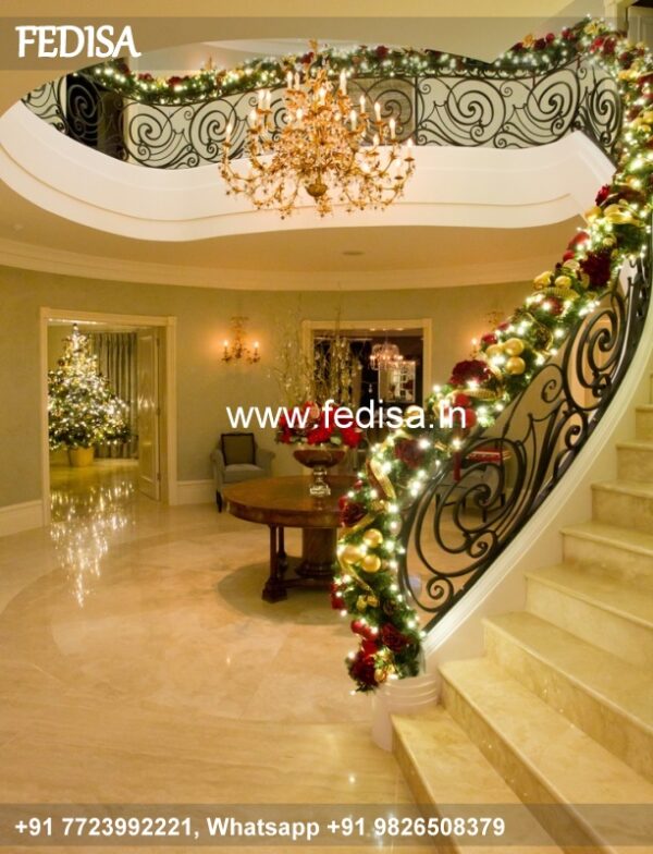 Luxury Round Jina Design Marble Design Of Stairs House Iron Railing Design