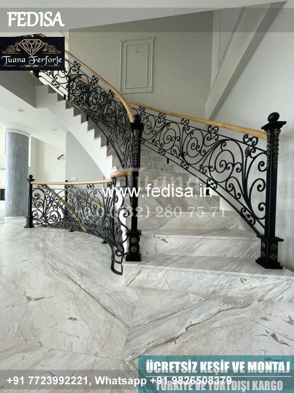 Luxury Staircase Bottom Design Modern Style Stair Railing House Stainless Steel Balcony Railing Design
