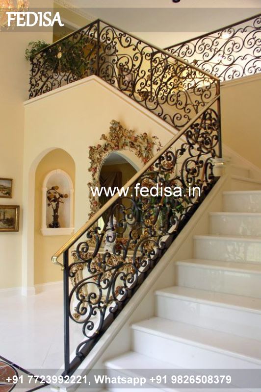 Classic Stair Tread Design Staircase Metal Railing Designs Inner Window Grill Design