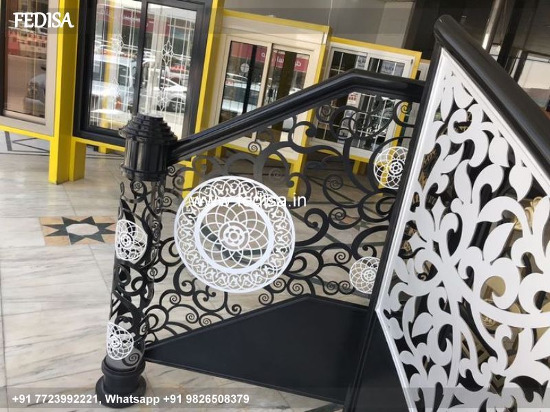 Classic Stairs For Small Spaces Stair Case Glass Design Iron Grill Design For Railing