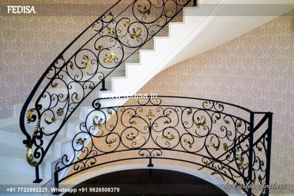 Luxury Best Stairs Design Steel Grill Design For Balcony Iron Simple Grill Design