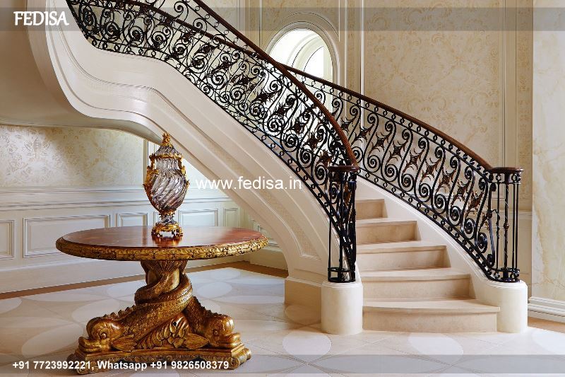Classic Stairs Paint Design Cement Railing Design Jina Steel Railing Design