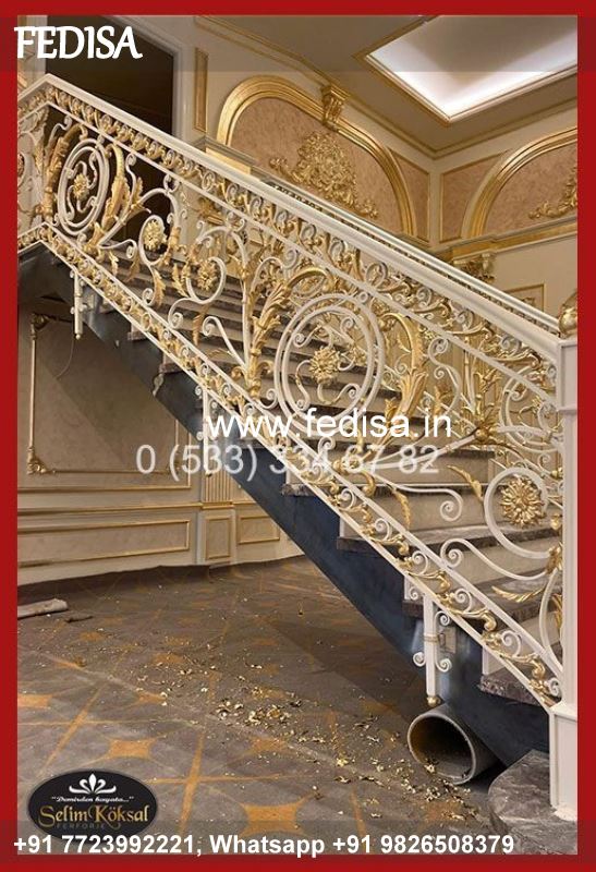 Luxury Staircase Railing Design Stainless Steel Chhat Ki Railing Design Latest Grill Color