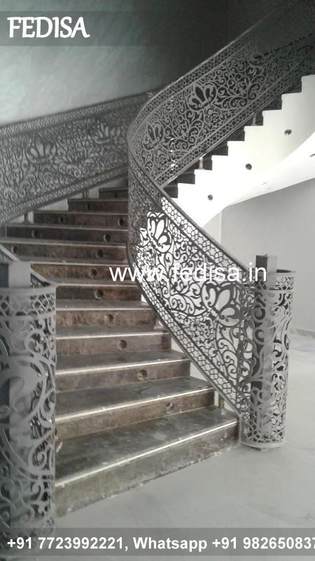 Luxury House Front Stairs Design Concrete Railing Design Latest Steel Railing Design For Balcony