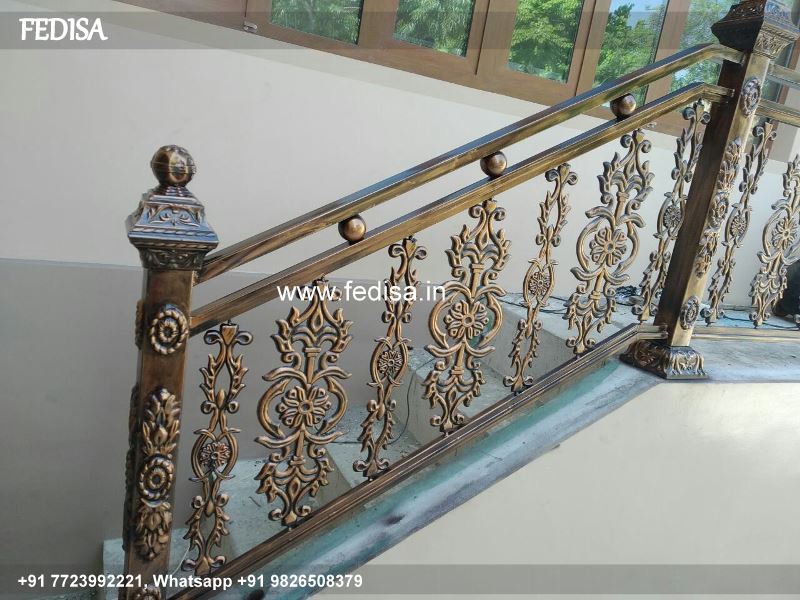 Classic Staircase Side Design Modern Metal Railing Luxury House Plans With Double Staircase