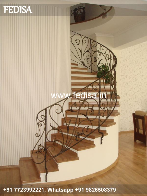 Classic Modern Stairs Design Indoor Roof Steel Railing Design Makan Ki Grill Design