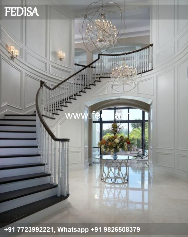 Luxury External Staircase Design Silver Railing Design Modern Contemporary Staircase