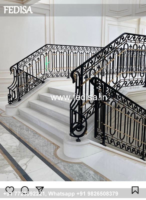 Luxury Steel Ladder Design For Home Round Stair Railing Design Modern Curved Staircase Railing