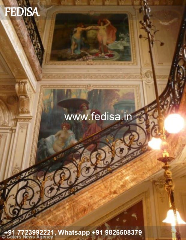 Classic House Stairs Design Outside Steel Roof Railing Design Modern Sliding Door Grill Design