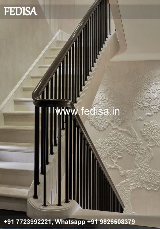 Luxury Double Stairs Design Steel Railing Mirror Design Modern Staircase With Glass Railing