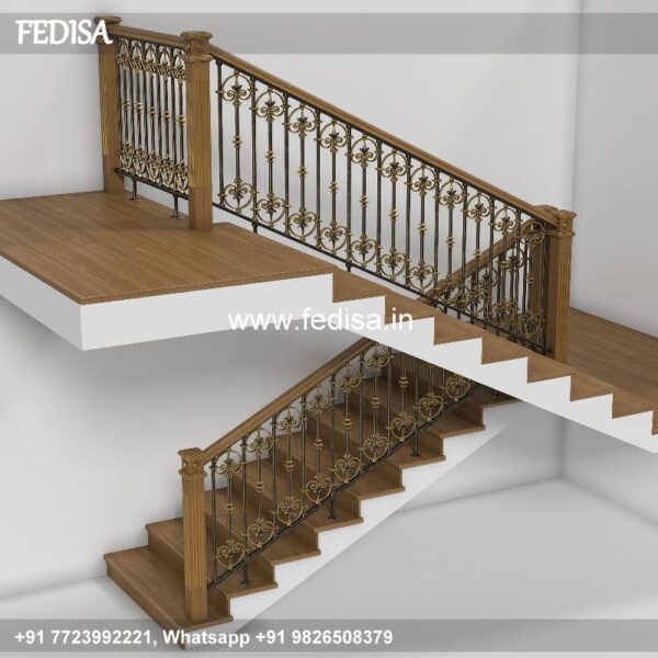 Classic Stair Color Design Iron Roof Railing Design Modern Wall Railings