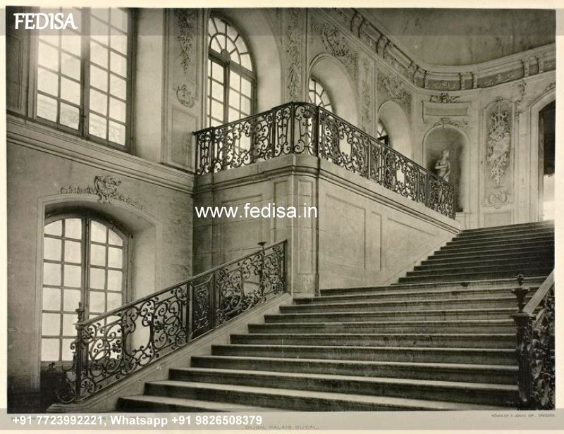 Classic Spiral Staircase Design Stainless Steel Terrace Design One Stair House Design