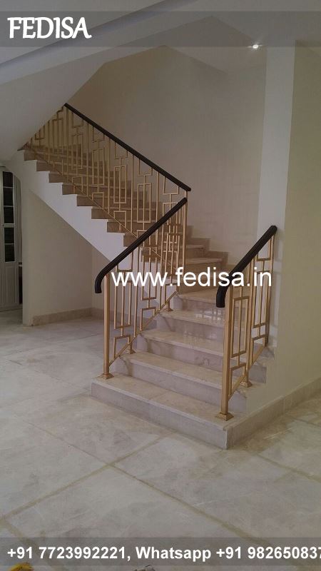 Luxury Small Stairs Design Home Front Steel Railing Design Outer Window Grill Design