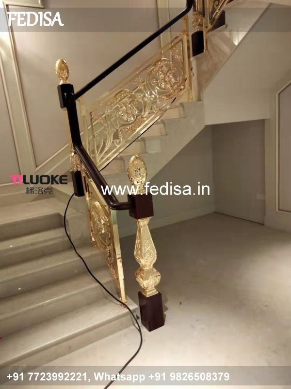 Luxury Pipe Railing For Stairs Staircase Hand Railing Design Powder Coated Window Grill