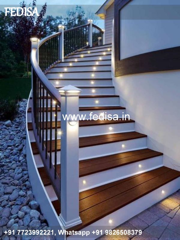 Luxury Round Stairs Design For Home Acrylic Railing Design Railing Border Design