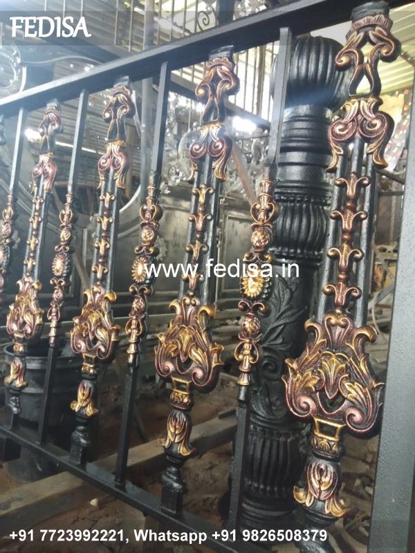 Luxury Outside Staircase Wall Design Lohe Ki Railing Jeene Ki Railing Design For Windows