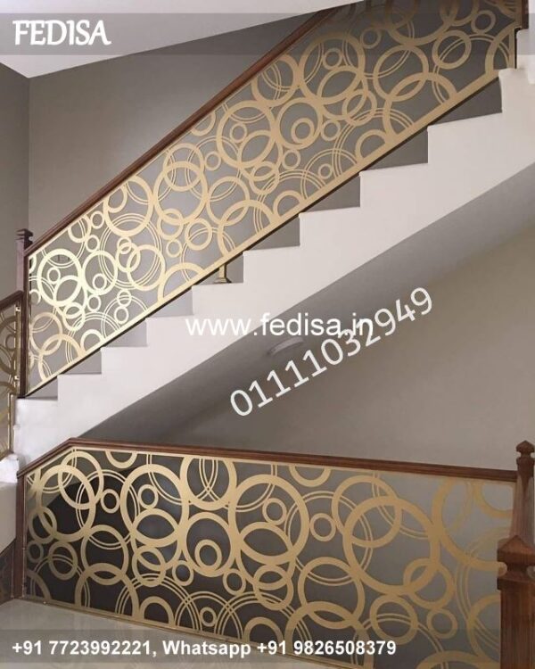 Luxury Designed Stairs Flower Railing Design Railing Design House