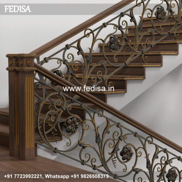 Luxury Stairs Design In Hall Brick Railing Design For House Front Railing Design Metal