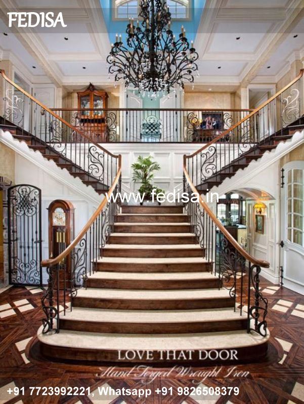 Classic Modern Curved Staircase Home Relig Dizain Railing Design New