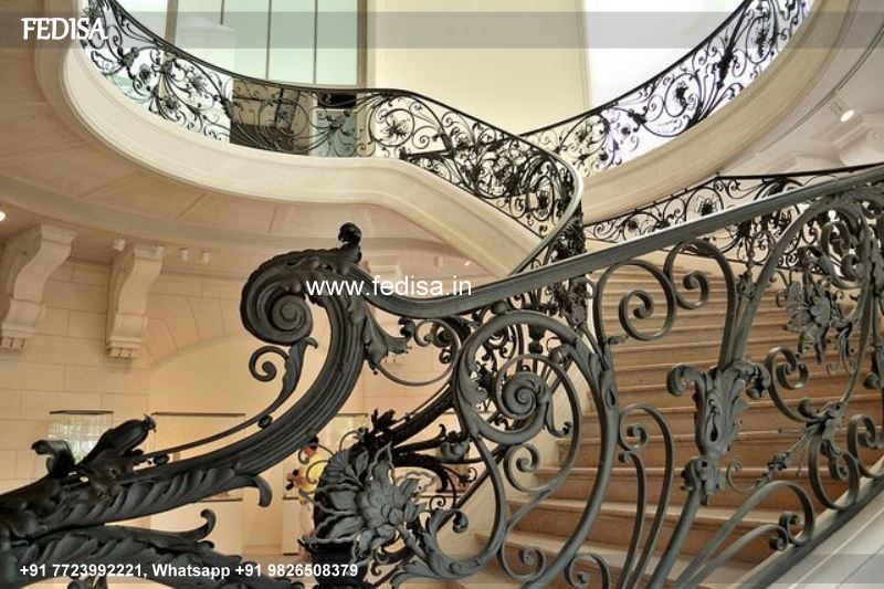 Classic Stair Color Design Ground Floor Railing Design Railing Pole Design