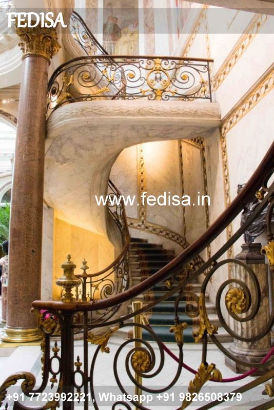 Classic Stairs Design Granite Balcony Grill Design Glass Round Balcony Glass Design
