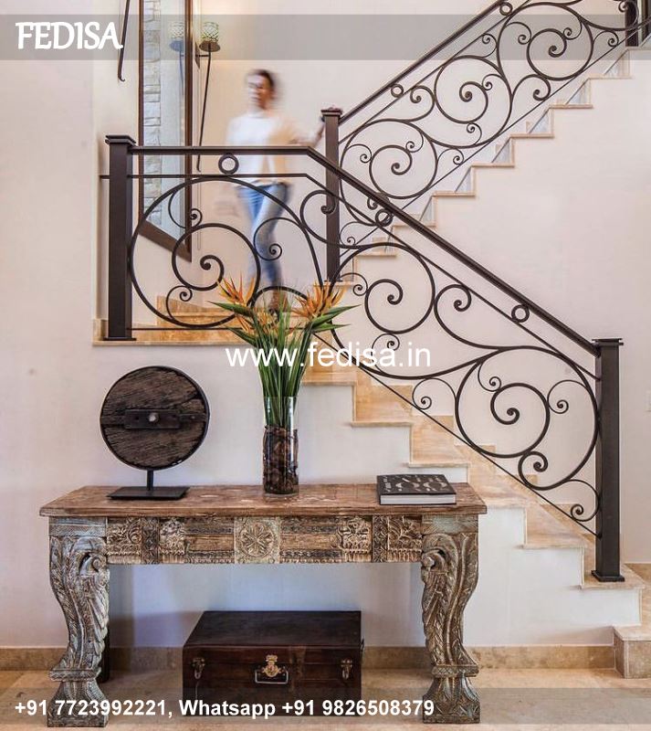 Luxury Living Room With Stairs Layout Glass Railing Design For Home Round Balcony Steel Design