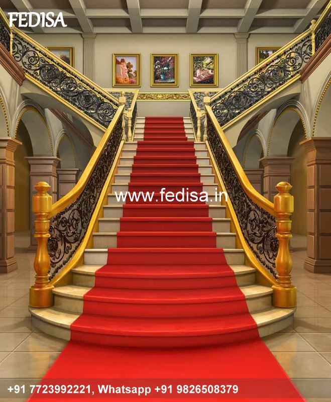 Classic Open Staircase In Living Room Railing Latest Design Spiral Staircase In Small Space