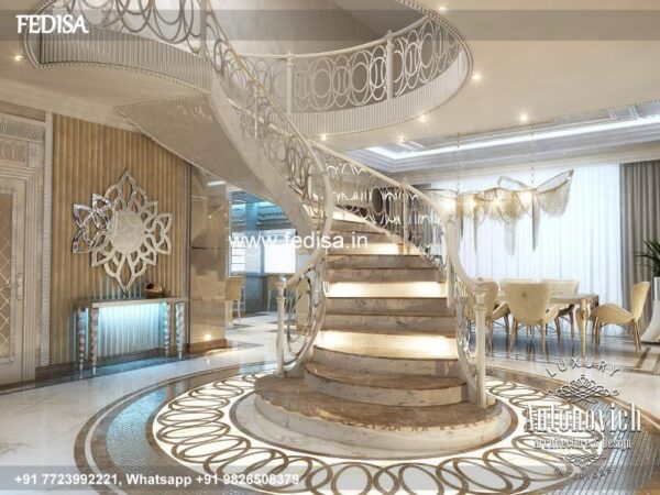 Luxury Mirror Stairs Design Round Roof Railing Design Ss Gate Grill