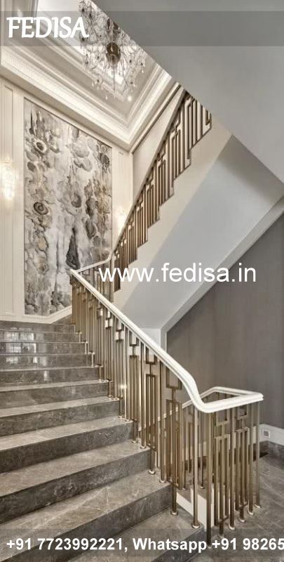 Luxury Modern Stairs Design Outdoor Cement Ki Railing Design Stainless Balcony Design