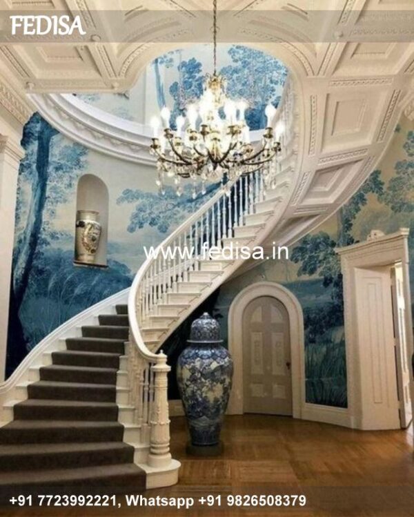 Luxury Villa Stairs Design Butterfly Design Steel Railing Stainless Design Terrace