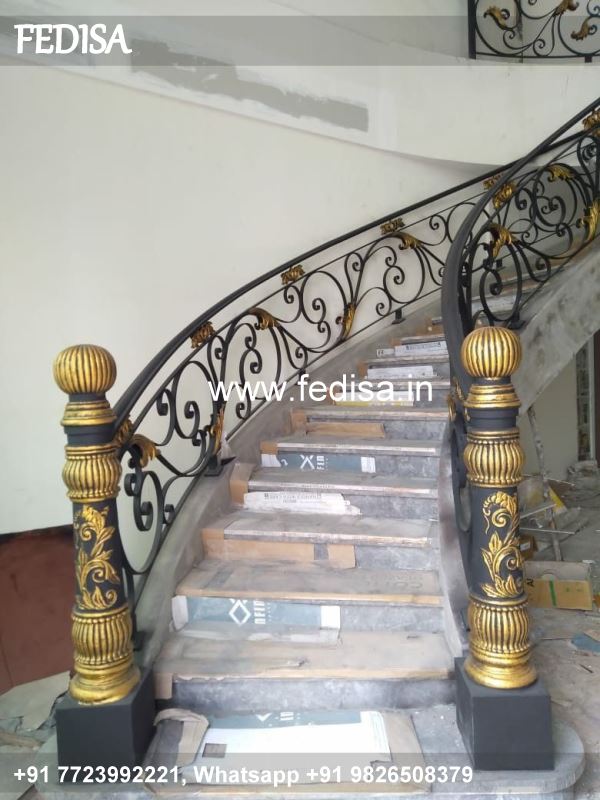 Classic Stairs Steel Grill Design Balcony Brick Wall And Railing Design Staircase Design For 3 Storey