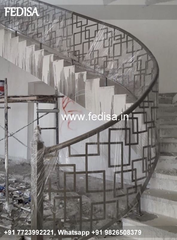 Luxury Floating Staircase Structural Design Steel Railing Design For Gallery Staircase Small