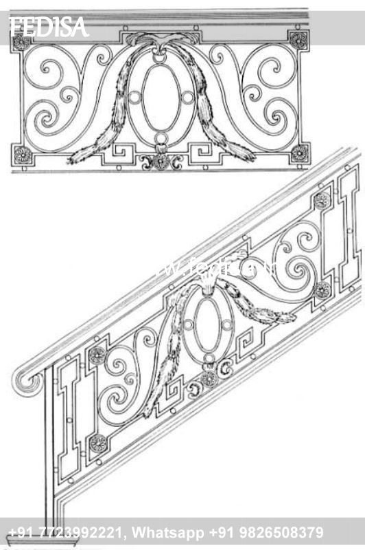 Classic Black And White Stairs Design Balcony Grill Ka Design Staircase Ss Handrail Design