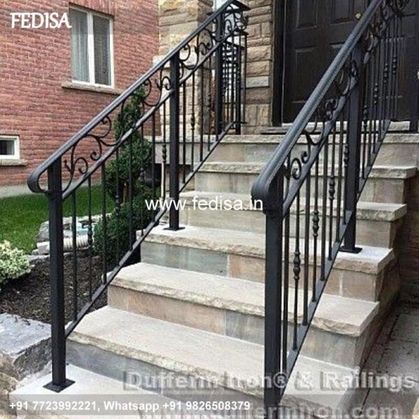 Luxury Home Front Stairs Design Lenter Railing Design Stairs Side Tiles Design