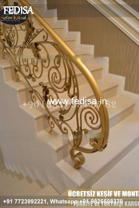 Luxury Staircase Bottom Design Ss Grill Railing Design Steel Baluster Design