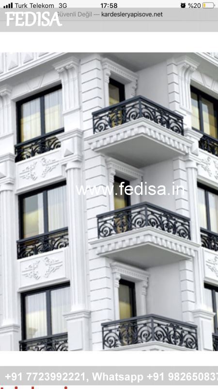 Luxury Villa Stairs Design Brick Wall And Railing Design Steel Front Grill Design