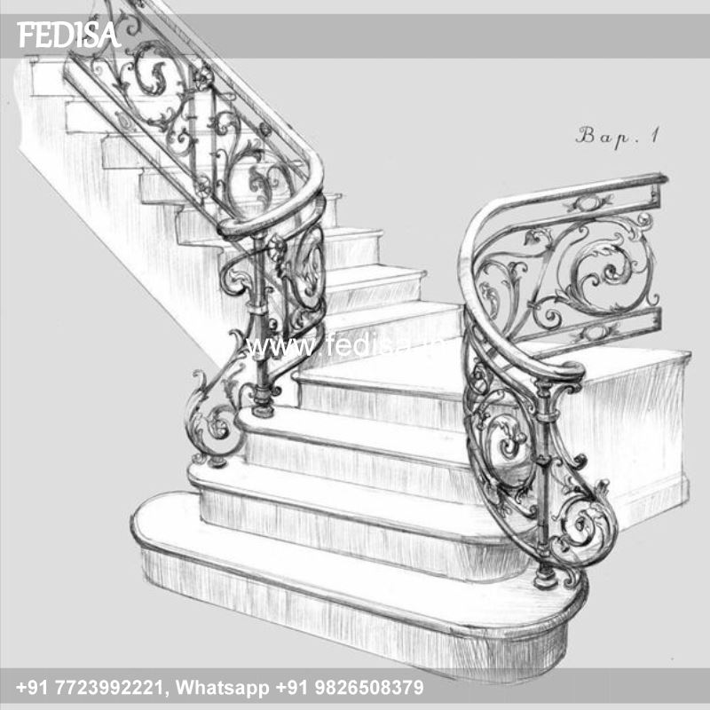 Classic Stair Tread Design Beautiful Staircase Railings Steel Grill Design Gate