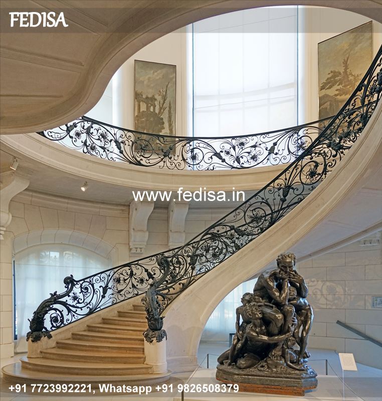 Luxury Stairs Design For Indian Houses Railing Design In Cement Steel Handrail Sitout